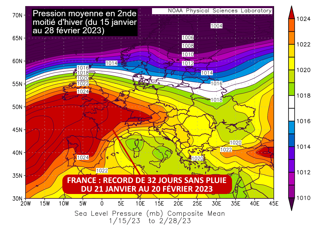Réchauffement climatique : les derniers événements inédits en France Pressions-hiver23-1