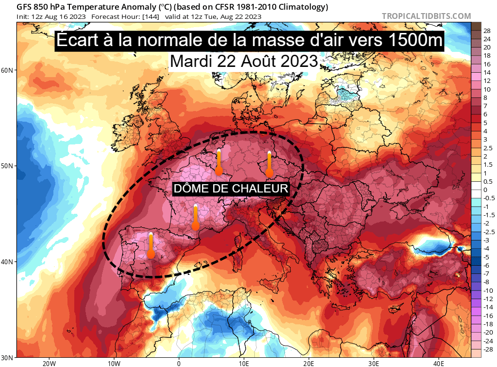 Canicule : dôme de chaleur sur la France à partir du week-end 850-22aout