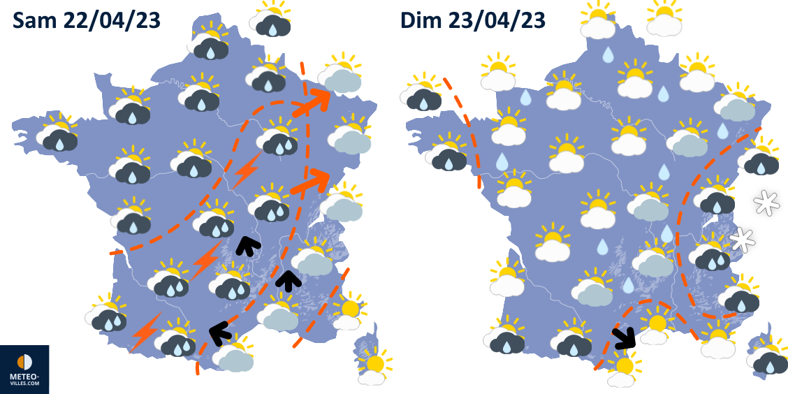 Une météo instable en France durant la première moitié du printemps WE-2223av23