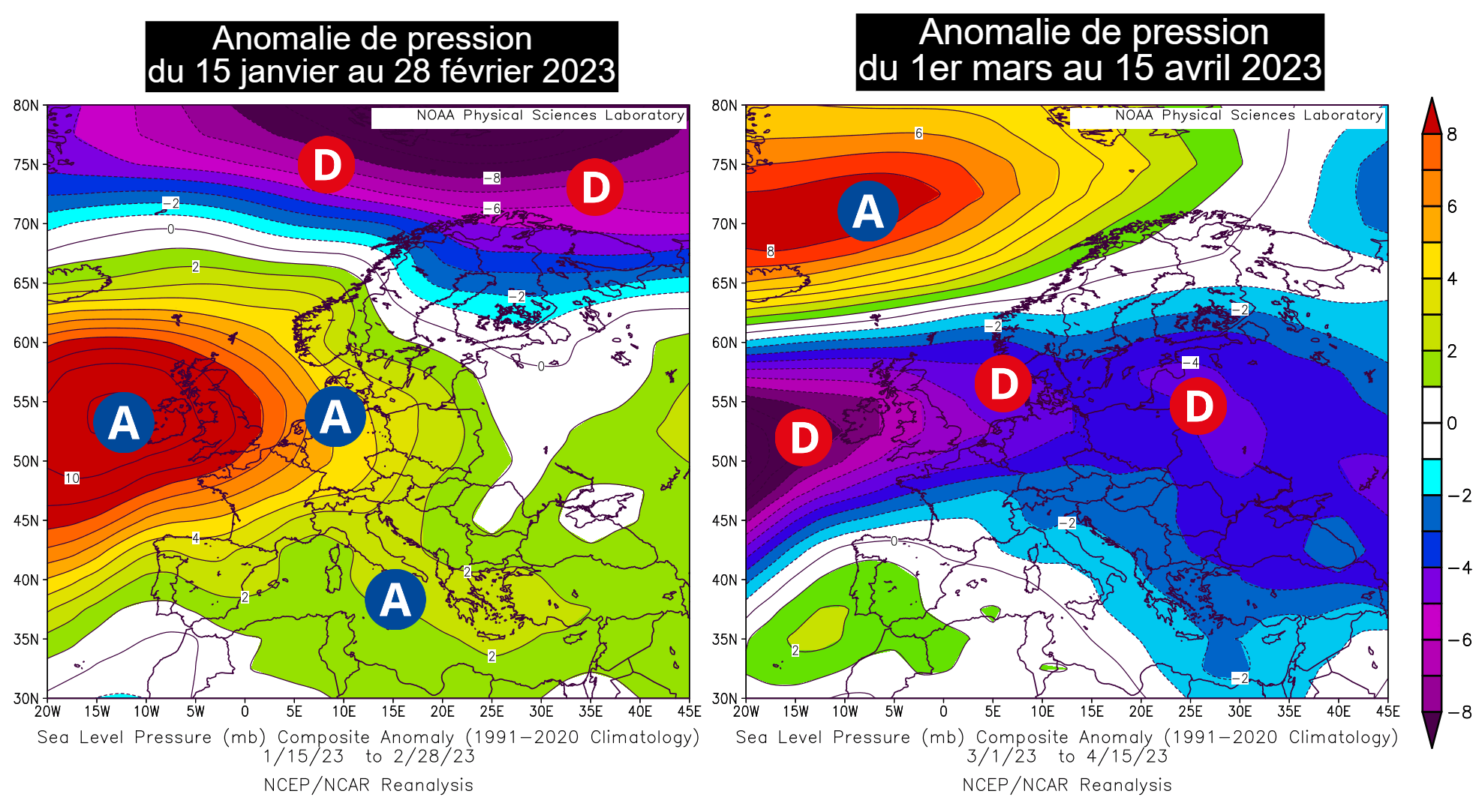 Une météo instable en France durant la première moitié du printemps Pressions-janv-av23