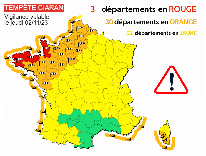 Violente tempête Ciaran sur la Bretagne - Actualités météo - Météo Bretagne